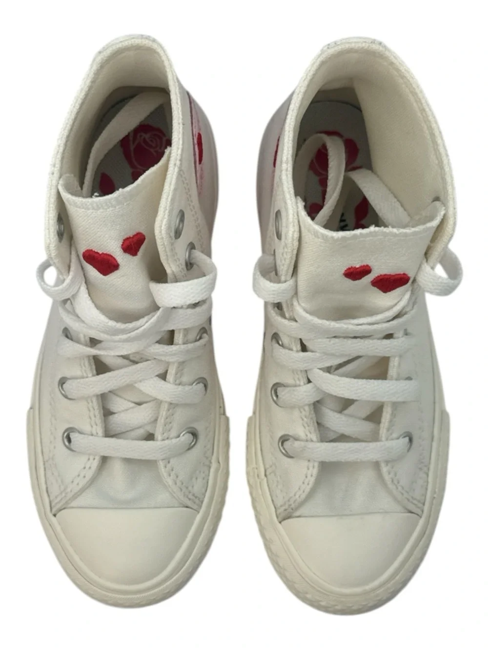Converse Kid Girls Chuck Taylor All Star Lift Valentines Day HighTop Sneakers 13